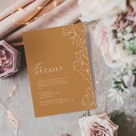 手描きエレガントフローラゴールデン秋詳細 エンクロージャーカード