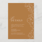 手描きエレガントフローラゴールデン秋詳細 エンクロージャーカード (正面)