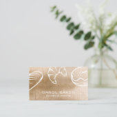 手描きエレガントベーカリー名刺 名刺 (スタンド正面)