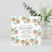 手描きオレンジの植物学的なウェディングシャワーの招待状 招待状 (スタンド正面)