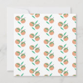 手描きオレンジの植物学的なウェディングシャワーの招待状 招待状 (裏面)