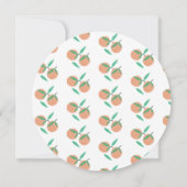 手描きオレンジの植物学的なシトラス お礼カード サンキューカード (裏面)