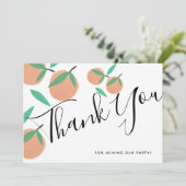 手描きオレンジ植物柑橘系柑橘類 招待状 (スタンド正面)