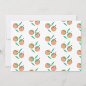 手描きオレンジ植物柑橘系柑橘類 招待状 (裏面)