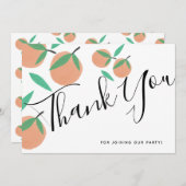 手描きオレンジ植物柑橘系柑橘類 招待状 (正面/裏面)