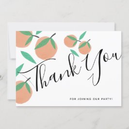 手描きオレンジ植物柑橘系柑橘類 招待状