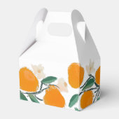 手描きオレンジ色の植物学的な抽象的な花嫁のシャワー フェイバーボックス (裏面サイド)