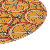 手描きオレンジ：シームレス カッティングボード (角)