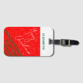 手描きオーダーメイドのクリスマスカード ラゲッジタグ (正面横)