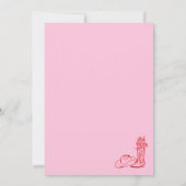 手描きカウガールカントリーウェディングシャワー 招待状 (裏面)