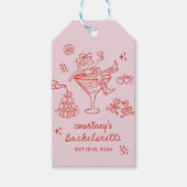 手描きカウガール・バチェロレッテ・ウィークエンド ギフトタグ (正面)