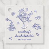 手描きカウガール・バチェロレッテ・ウィークエンド フェイバータグ (正面)