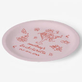 手描きカウガール・バチェロレッテ・ウィークエンド ペーパープレート (アングル)