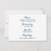 手描きカエルベビーシャワー招待状-男の赤ちゃん 招待状 (裏面)