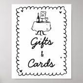手描きカクテルギフトとカード ポスター (正面)