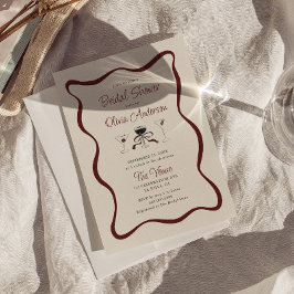 手描きカクテルブライダルシャワー 招待状