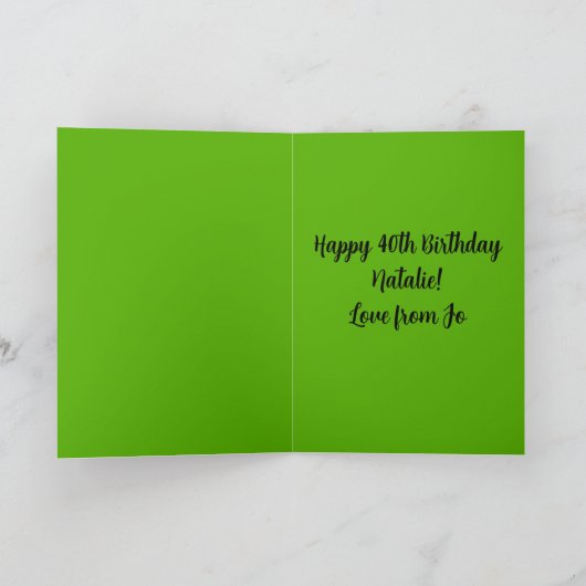 手描きカクテルライムマルガリータ誕生日カード シーズンカード (内部)