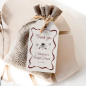 手描きカクテル波状フレームブライダルシャワー ギフトタグ