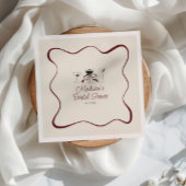 手描きカクテル ウェーブ フレーム ブライダルシャワー スタンダードカクテルナプキン