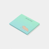 手描きカピバラかわいい野生動物園動物 ポストイット (アングル)