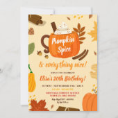 手描きカボチャのスパイスと全ていいパーティー 招待状 (正面)