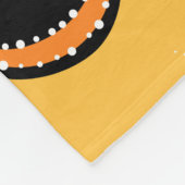 手描きカボチャのハロウィンシームレス フリースブランケット (角)