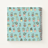 手描きカラフルのカクタススタイル ノートブック (裏面)