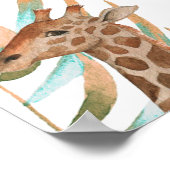 手描きカラフルのシームレスなパターンと水柱 ポスター (角)