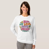 手描きカラフルタイポグラフィ「使徒行伝17:28」 Tシャツ (正面フル)