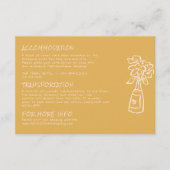 手描きカラフルフローラ結婚花瓶の詳細 エンクロージャーカード (正面)