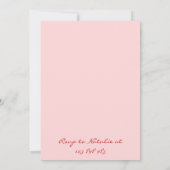 手描きカラフル落書き40thディナー誕生日 招待状 (裏面)