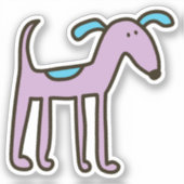 手描きカラーパピーカスタムカットビニールシール シール (正面)