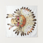 手描きカラー先住民アメリカンインドの住所 タペストリー (正面(横))