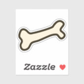 手描きカラー犬の骨カスタム切りビニールシール シール (シート)