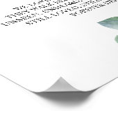 手描きカリグラフィー結婚記念テーブルサイン ポスター (角)