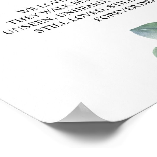 手描きカリグラフィー結婚記念テーブルサイン ポスター (角)