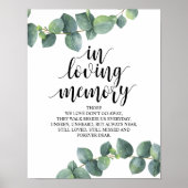 手描きカリグラフィー結婚記念テーブルサイン ポスター (正面)