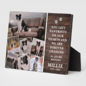 手描きカリグラフィー ペットメモリアル フォトコラージュ プレート フォトプラーク (側面)