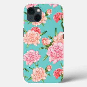 手描きカーネーション花 iPhone 13ケース