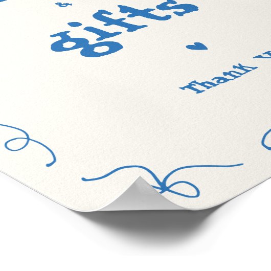 手描きカーフランスのドとお洒落ギフトのサイン ポスター (角)