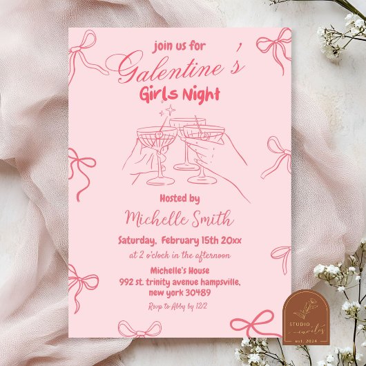 手描きガレンティンの日 招待状