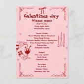 手描きガレンティンデイガールナイトバレンタインメニュー メニュー (正面)