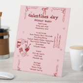 手描きガレンティンデイガールナイトバレンタインメニュー 台座サイン (インサイチュ)