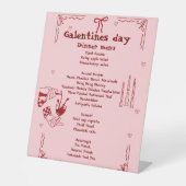 手描きガレンティンデイガールナイトバレンタインメニュー 台座サイン (正面)