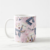 手描きガールボス コーヒーマグカップ (左)