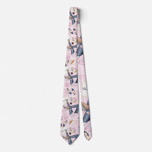 手描きガールボス ネクタイ (正面)