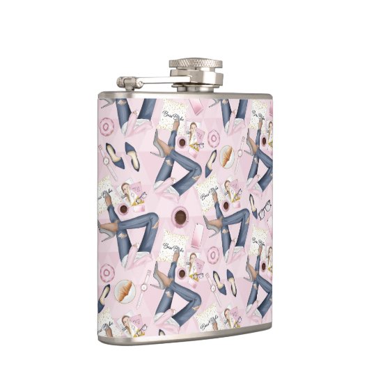 手描きガールボス フラスク (右)