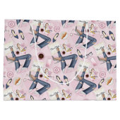 手描きガールボス ラージペーパーバッグ (裏面)