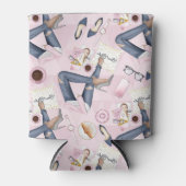 手描きガールボス 缶クーラー (正面)