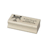 手描きキツネこの本は名前をカスタムする ラバースタンプ (スタンプ)